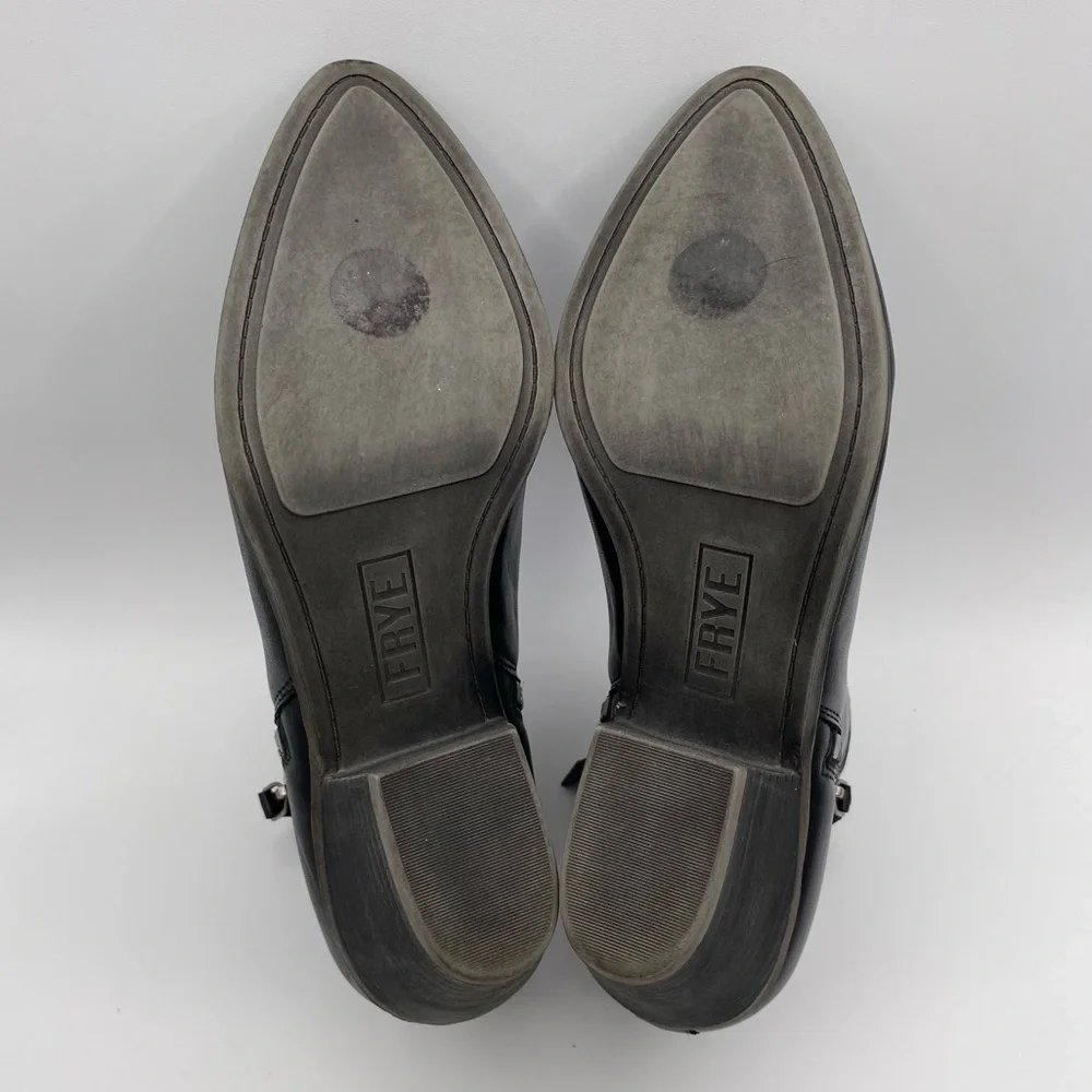 Frye Judith Leather Double Zip Up Ankle Women's Black Booties  -  Size: 10M - Picture 13 of 15